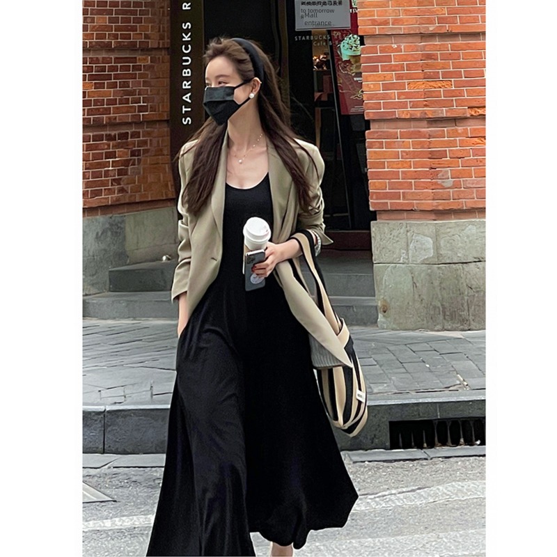modal  Show thin Self-cultivation Sagging sensation camisole Dress
