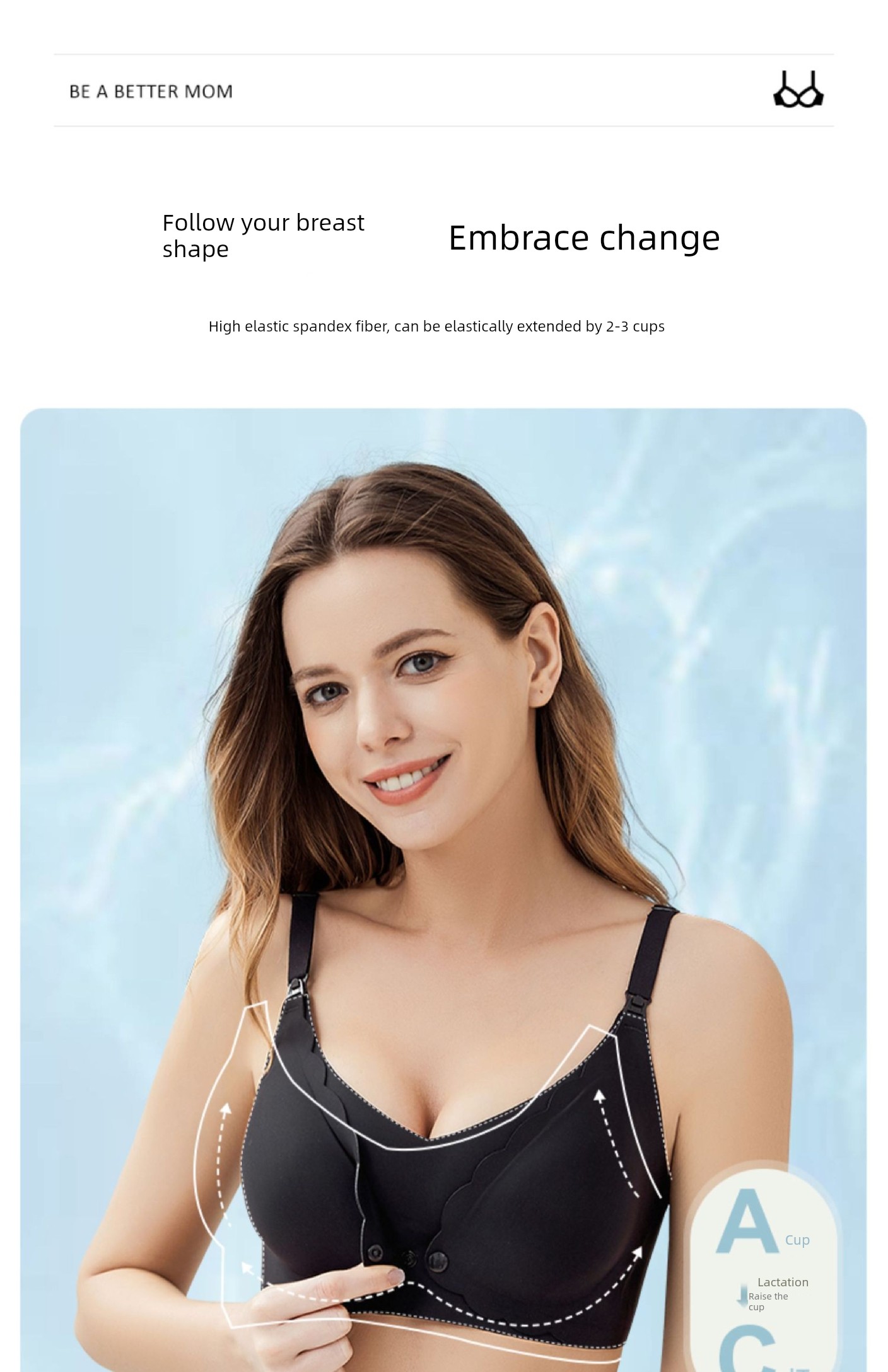 Jingqi Front-Button Maternity Bra for Large Busts and Plus Sizes, Specially Designed for Pregnancy and Postpartum Nursing, Anti-Sagging — 23