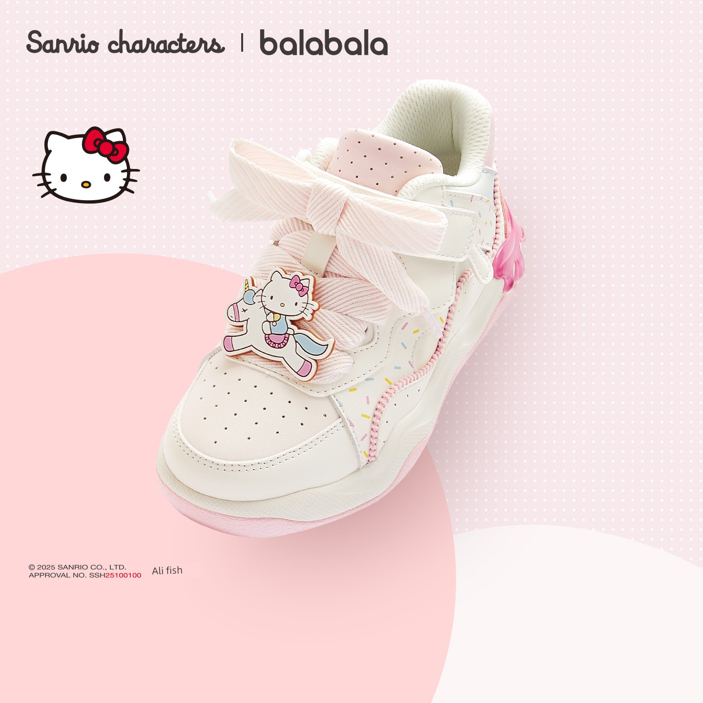 Balabala Kidsren's Shoes, Kidsren's Sneakers, Low-Top Girls' White Shoes, 2026 Summer New Style, Sweet Mesh Breathable Shoes — 3