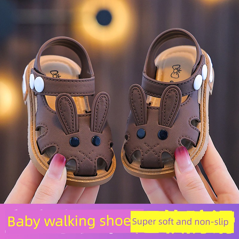 Baby Girl Sandals 2026 Summer New Model Baby Squeaky Shoes Toddler Shoes Soft Sole Non-Slip Walking Shoes 1-3 Years Old