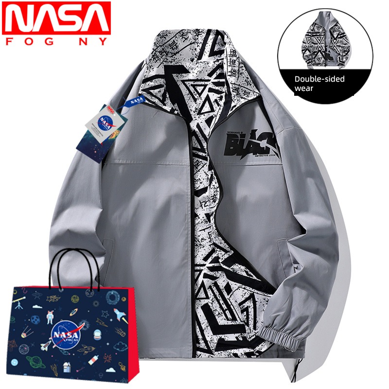 NASA   FOG   NY autumn Wear on both sides clothes Jacket