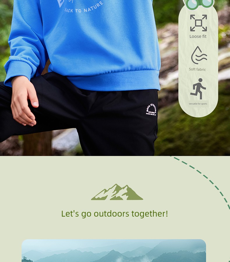 361 ° Children's Clothing for Boys and Girls, Pullover Sweatshirt, Round Neck, Autumn and Winter 2026 New Autumn Style, Fleece-Lined Long-Sleeved Sports Top — 7