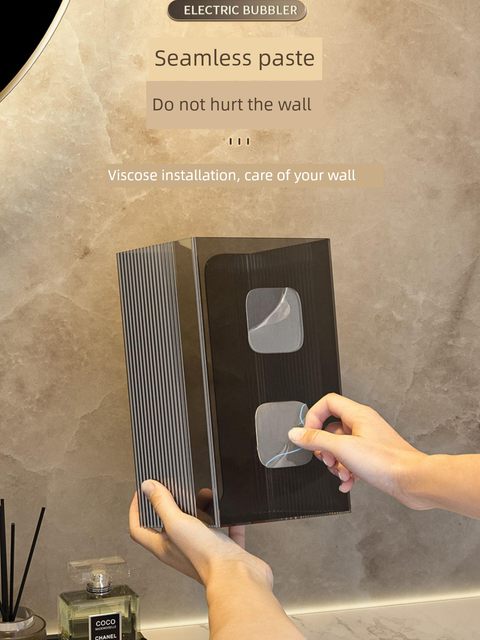 Tissue box wall-mounted punch-free household facial tissue washing towel storage box bathroom paper kitchen upside-up box