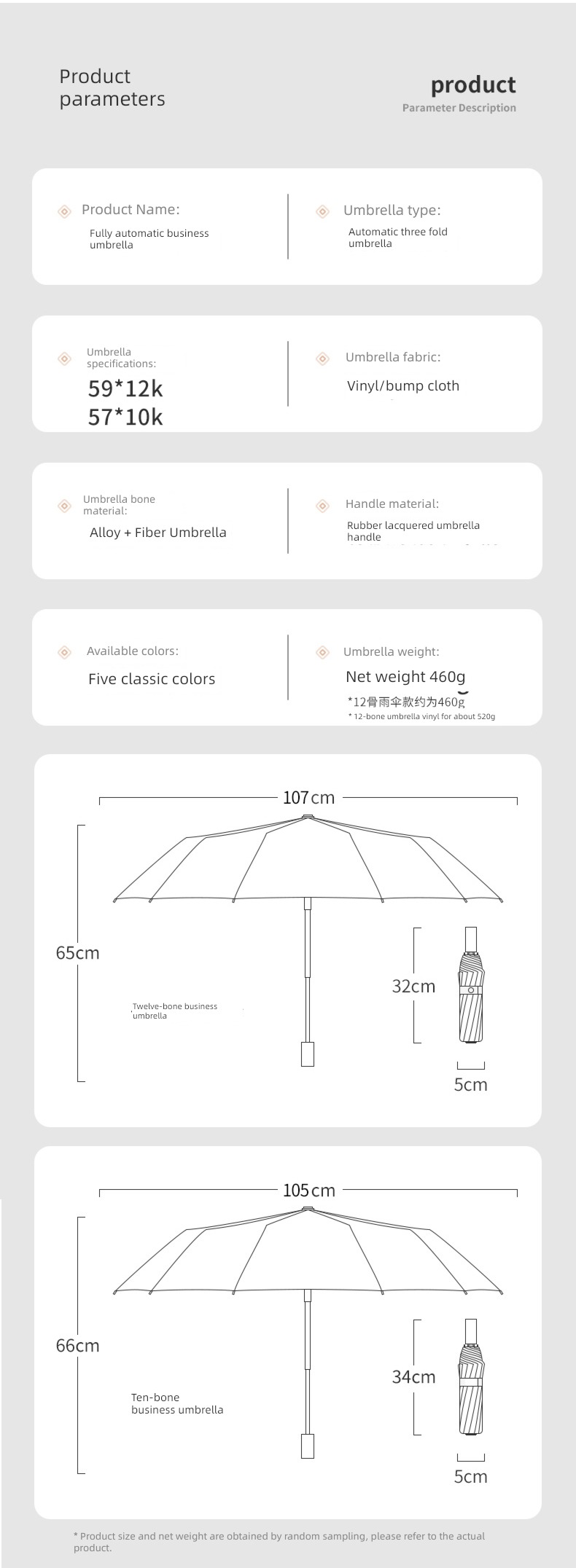 fully automatic Double reinforce strong resist storm Umbrella