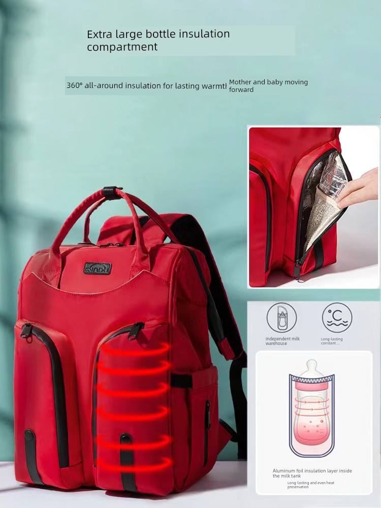 Fashionable Mommy Bag, Dual-Shoulder Backpack for Mother and Baby, with Separate Wet and Dry Compartments, Large Capacity, Lightweight and Multifunctional — 2