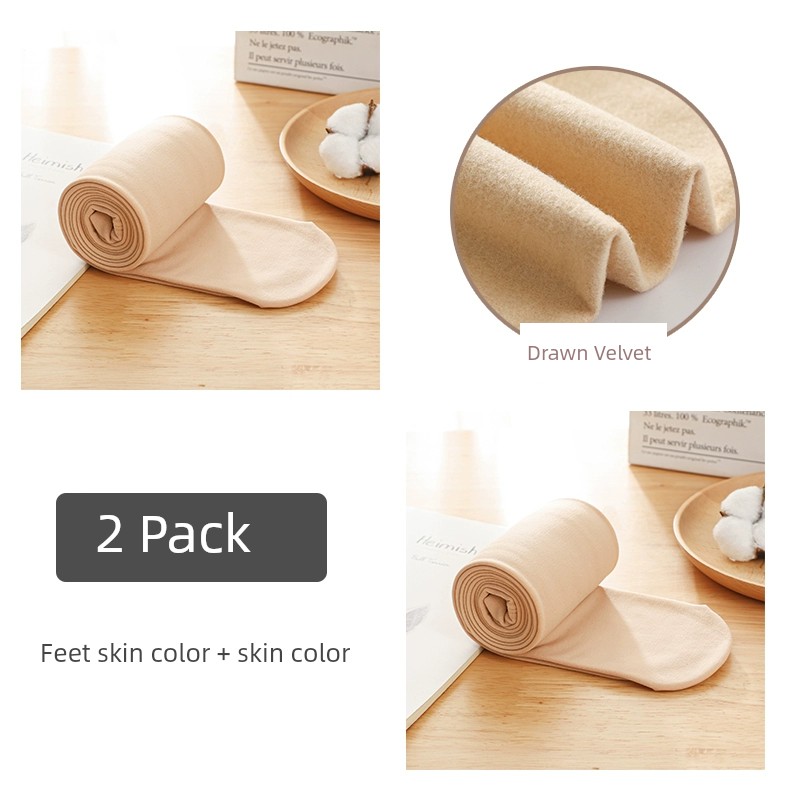 Fleece-lined Thickened Leggings White Spring & Fall Dance Pantyhose — 4
