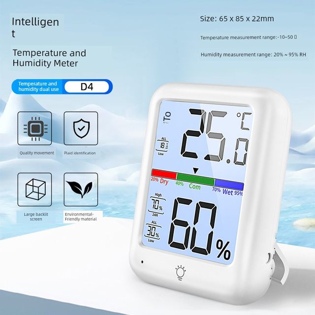 Funard temperature hygrometer electronic digital display indoor home baby room office hospital with backlight temperature meter