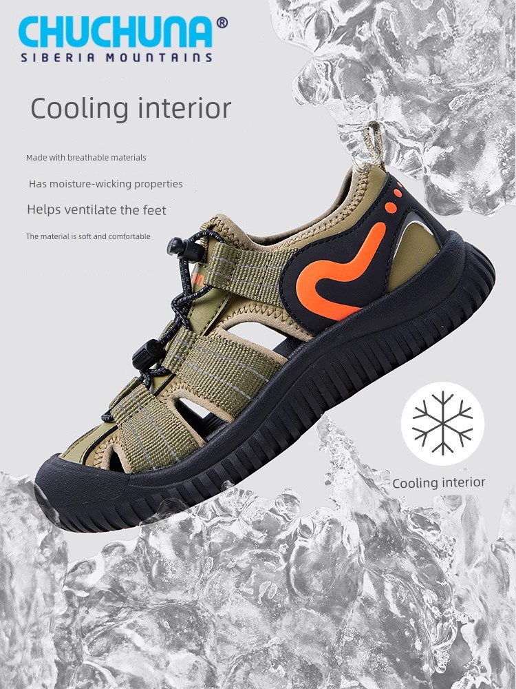 Chuchuna 2026 Summer Children's Sandals for Girls, Water Shoes for Boys, Parent-Child Shoes, Non-Slip Water Sandals — 2