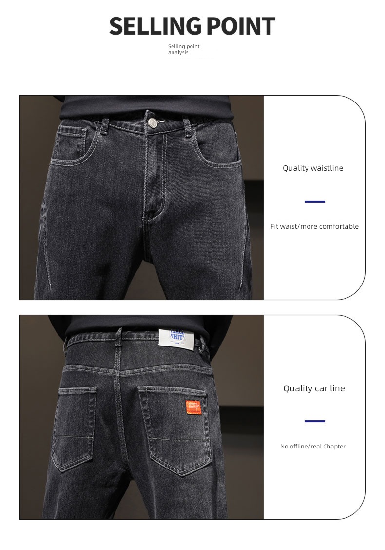 Romon Spring and Autumn Thick style winter man Jeans