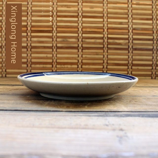 Local vegetable dish, clay steamed plate, ceramic bowl, coarse plate, clay plate, farmhouse dish, ceramic plate, steamed rice plate, dish recommended pure handmade