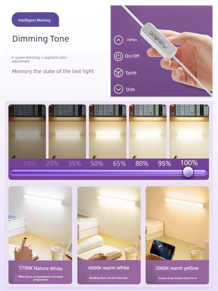 Bull USB Led Adsorption Bedroom Cabinet Table Lamp