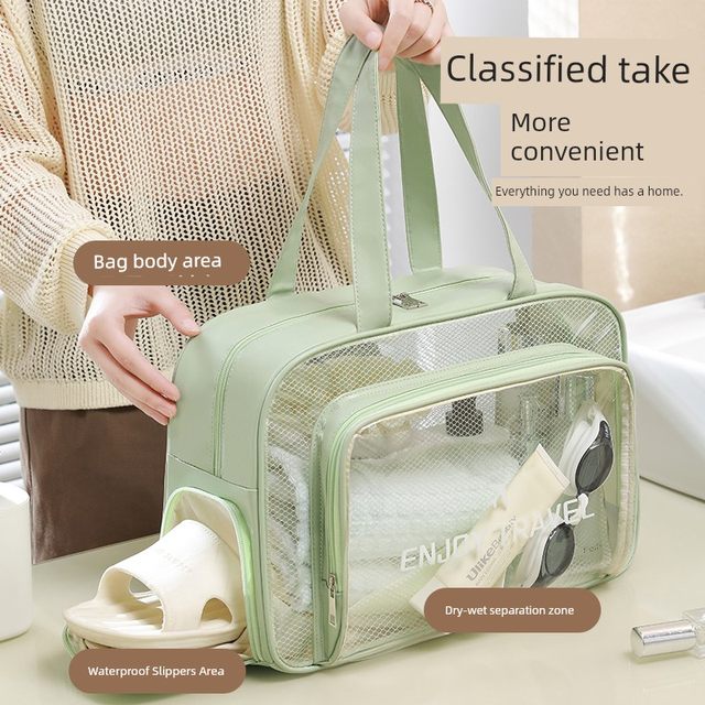 Waterproof large capacity wash bag dry wet separation swimming bag swimsuit beach bag sports fitness storage bag makeup bag