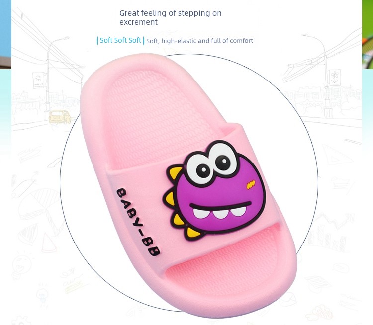 Boys' Baby Slippers, Indoor Slippers for Children Aged 1.5 Years, Non-Slip Slippers for 3-6 Year Old Girls, Cartoon Dinosaur Home Slippers — 2
