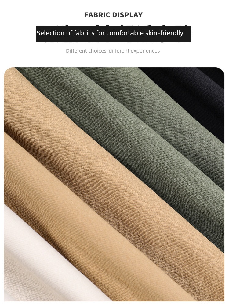 khaki Spring and Autumn leisure time Bundle leg pure cotton trousers
