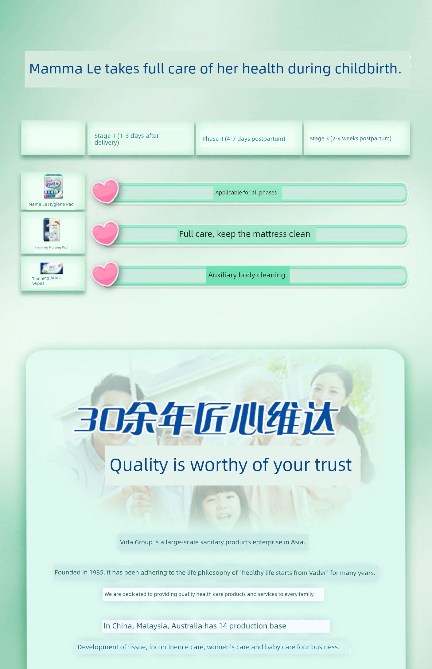 Mother Le Woman and Baby Dual-Purpose Pad 60 Pieces Sanitary Napkins — 9