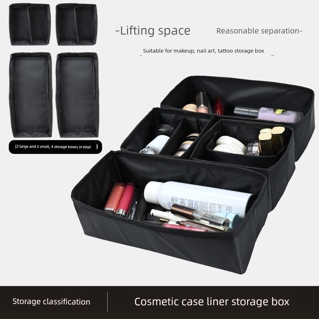 Travel box makeup storage bag lining inner liner bag makeup artist and makeup storage multifunctional organization storage makeup bag