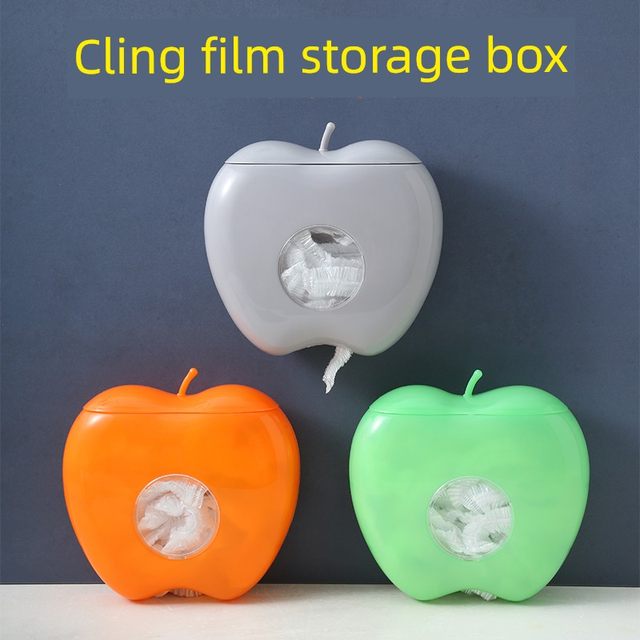 Kitchen wall-mounted disposable plastic wrap cover storage box artifact extraction household freshness bag cover storage box