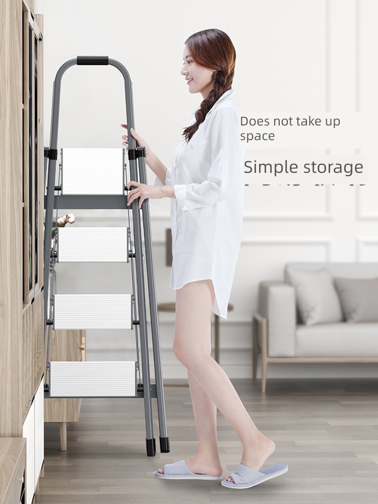 Aopeng aluminium alloy ladder household fold Herringbone ladder thickening indoor multi-function stairs Three steps Ladder Small escalator