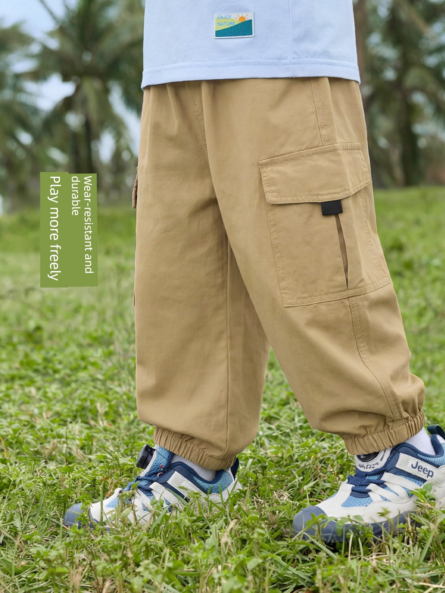 Boys' Pure Cotton Workwear Long Pants Summer Casual Pants Children's Clothing Boys' Trousers