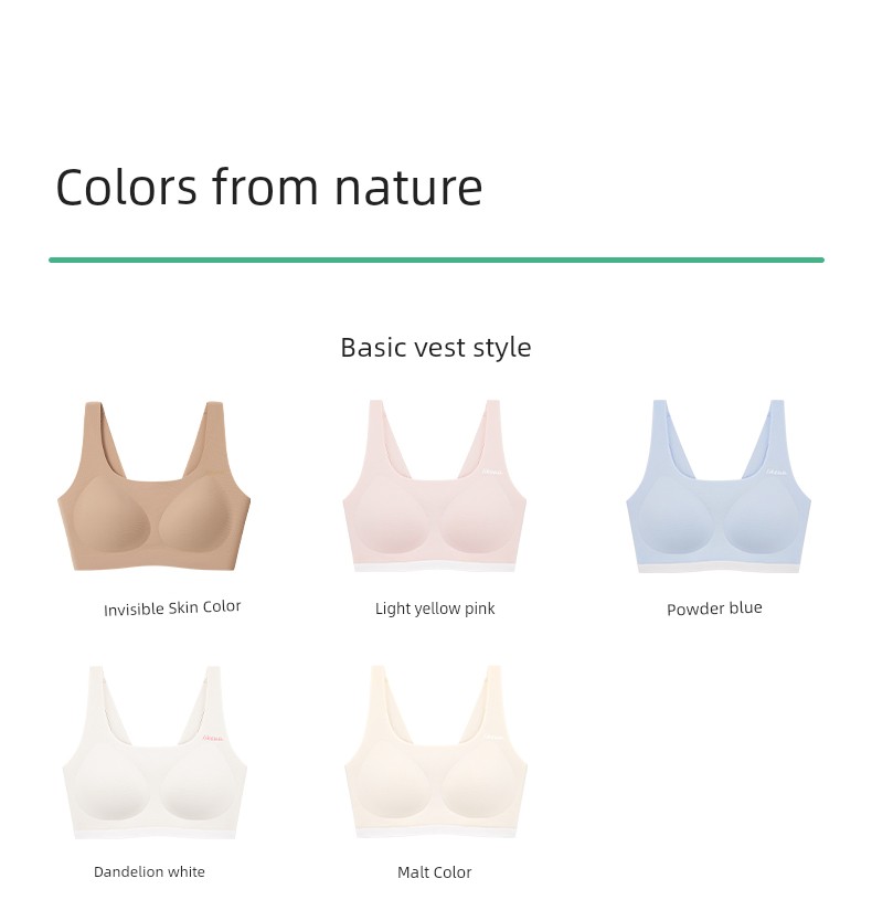 Likeuu Girl's Liquid Foundation Invisible Underwear for Junior and Senior High School Students in Three Stages of Puberty Development Bra Vest — 30