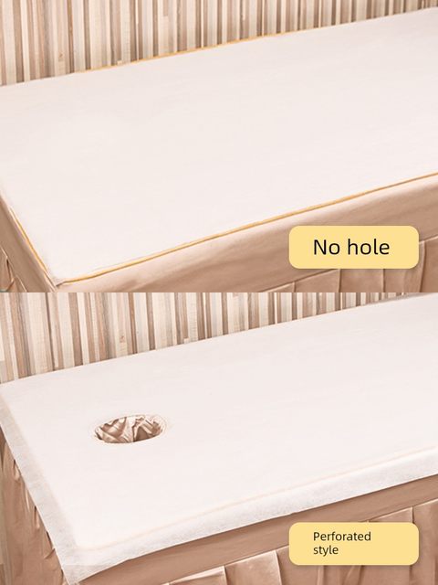 Disposable sheets, special thickened massage table for beauty salons, waterproof and oil-proof beauty sheets, non-woven mattress with holes