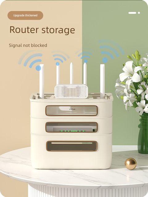 TV cabinet wire living room wireless network wifi optical cat set top box router box storage box desktop storage rack
