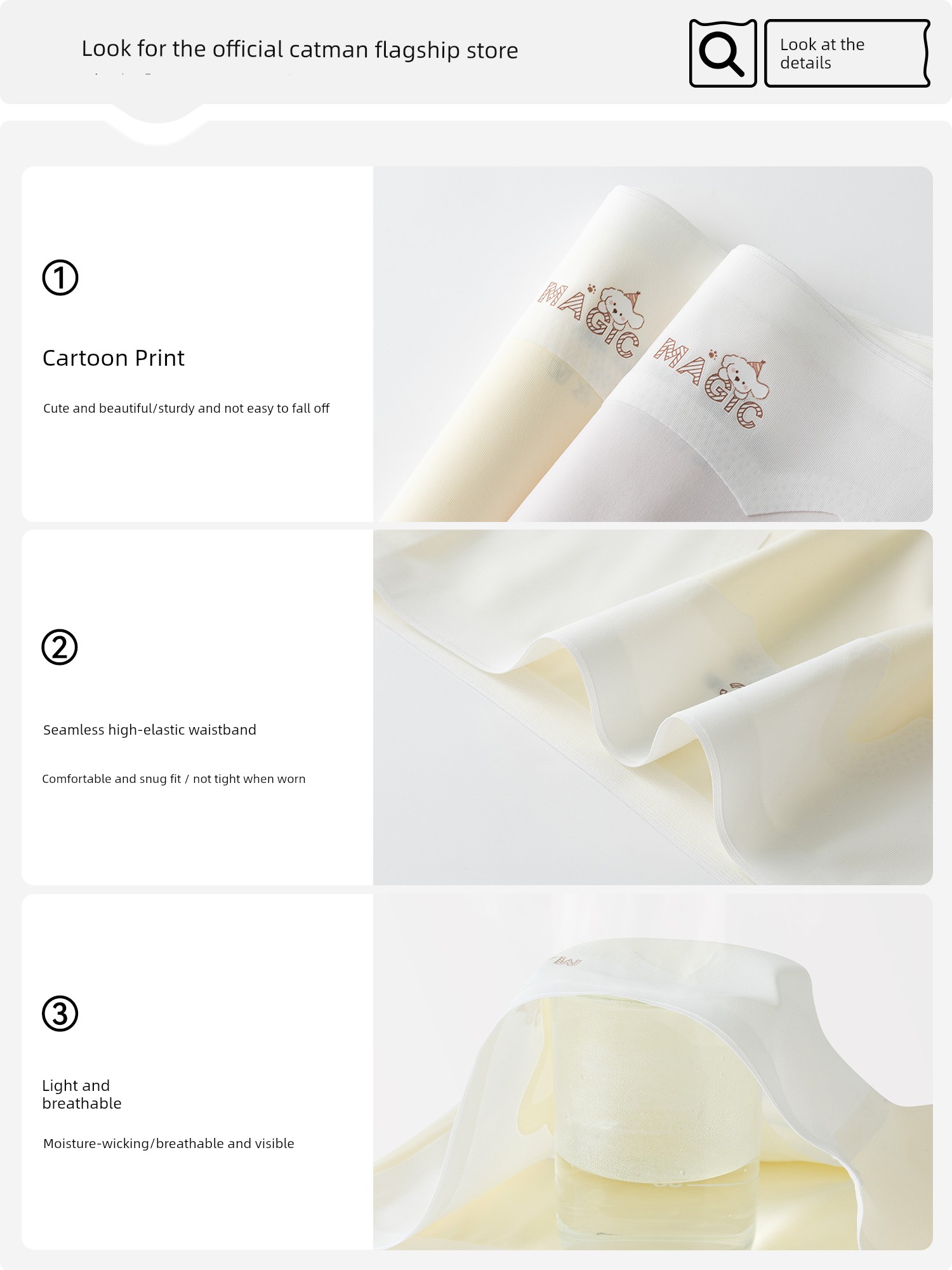Catman Children's Underwear for Girls, Seamless Ice Silk Summer Thin Triangle Shorts for Teenage Girls in Their Developmental Period — 5