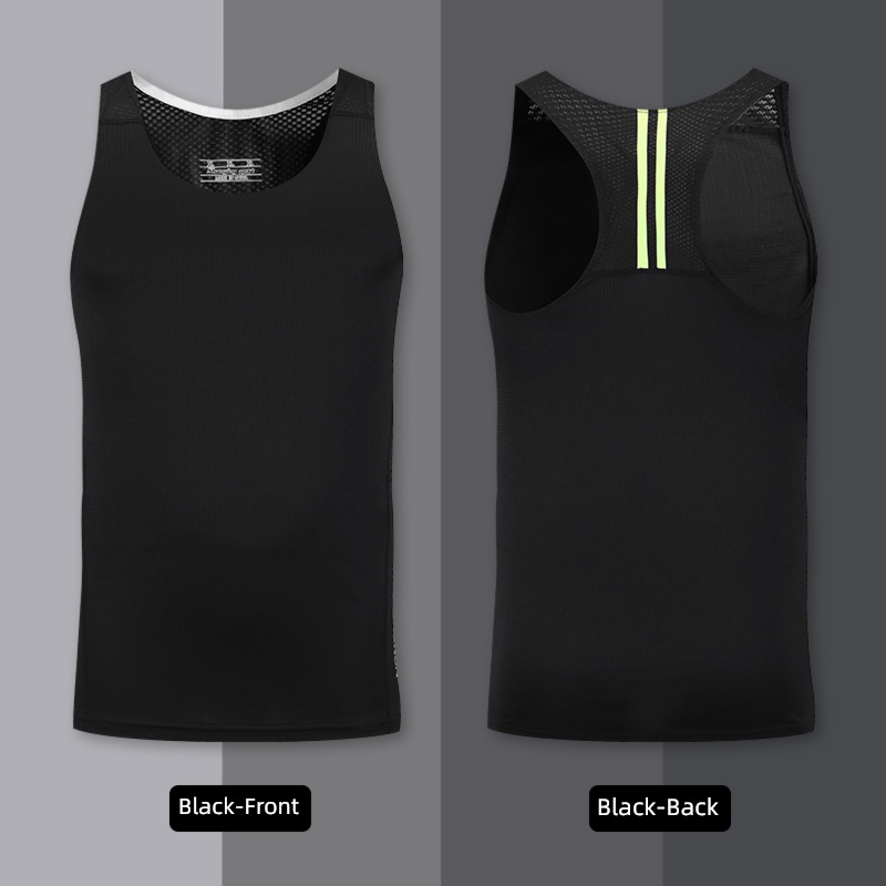male marathon Sleeveless Ice silk Athletics muscle vest