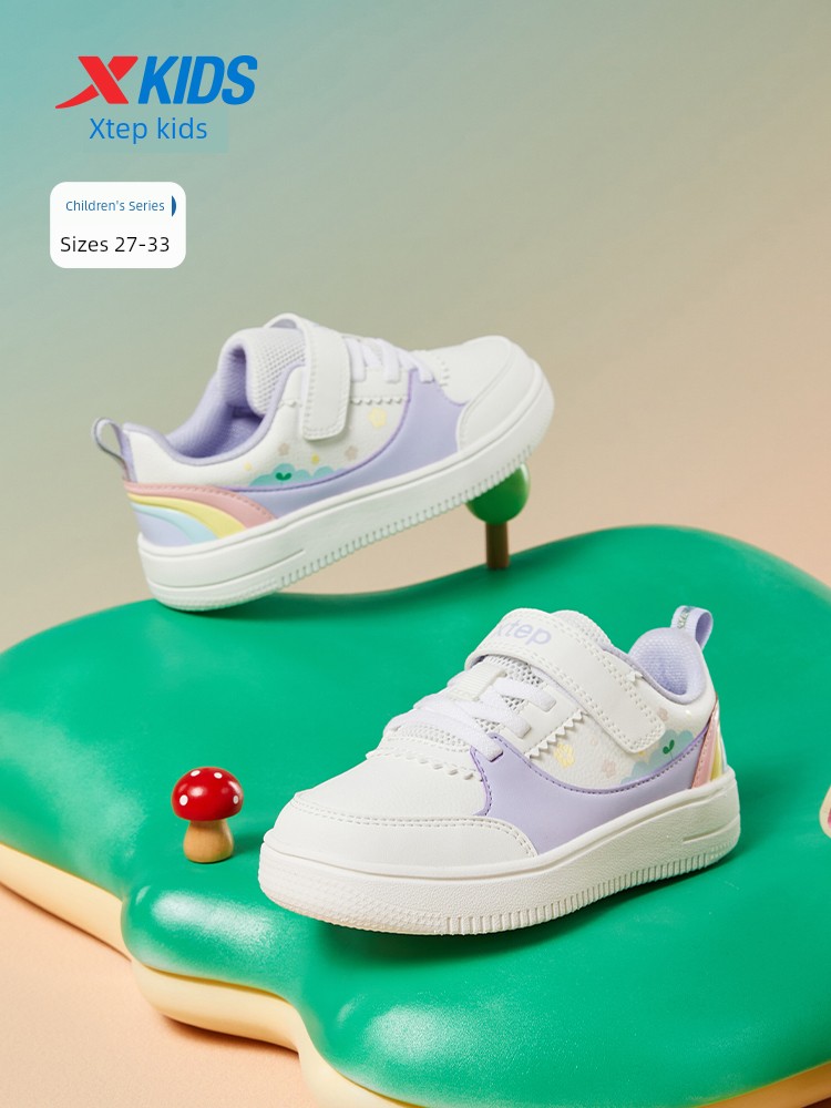 Xtep Children's Girls' Sneakers, Autumn Casual Shoes for Girls, Kindergarten Shoes, Sports Shoes, Non-Slip Soft-Soled Baby Shoes — 2