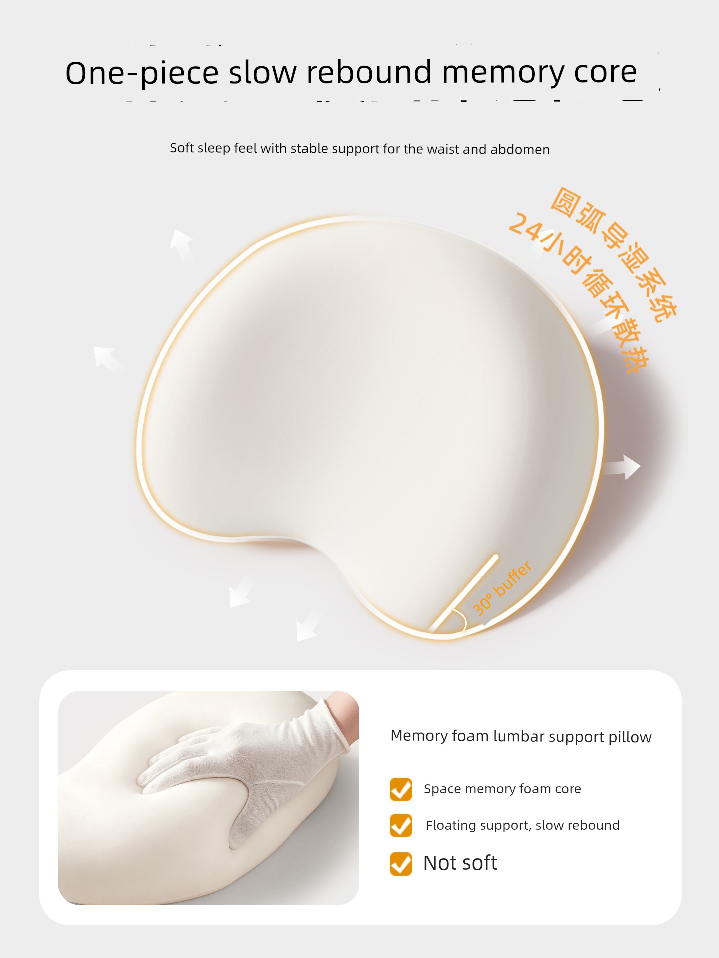 Nila Side Sleeping Pillow for Pregnant Women, Pregnancy Side Sleeping Pillow, Waist Support Side Sleeping Pillow, Belly Support Memory Pillow, Relieve — 2