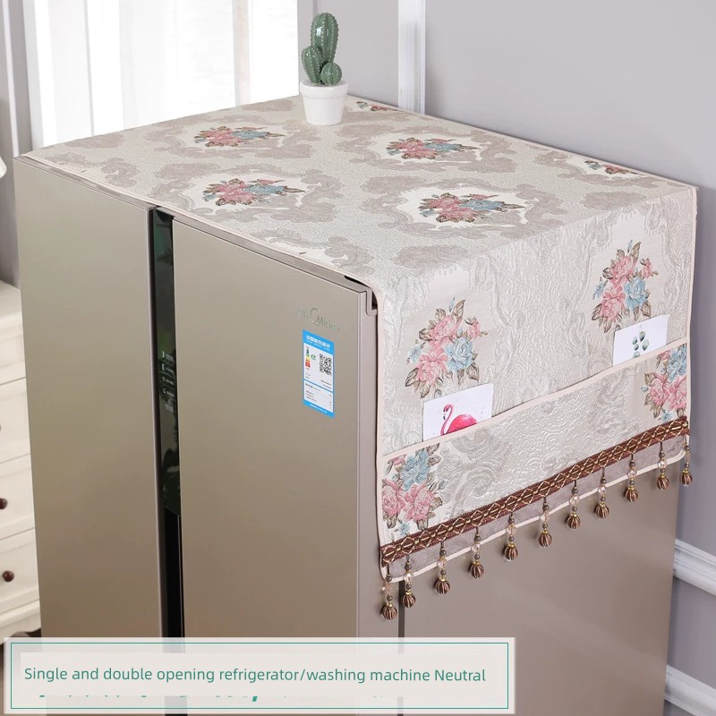 收納佈藝冰箱蓋佈防塵罩對雙開門單開門冰箱罩蓋佈巾洗衣機保護罩