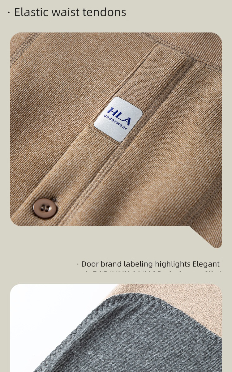 【 Pre 】 HLA / Home of Hailan Lamb wool wool kneepad Antifungal pants male Plush thickening kneepad winter Leggings