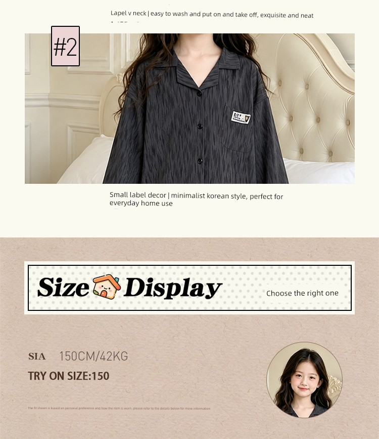 Herbal Natural Color Pure Cotton Pajamas for Girls, Autumn Long-Sleeve 2026 New Style Cardigan, Can Be Worn Outside, Plus-Size Loungewear Set — 5