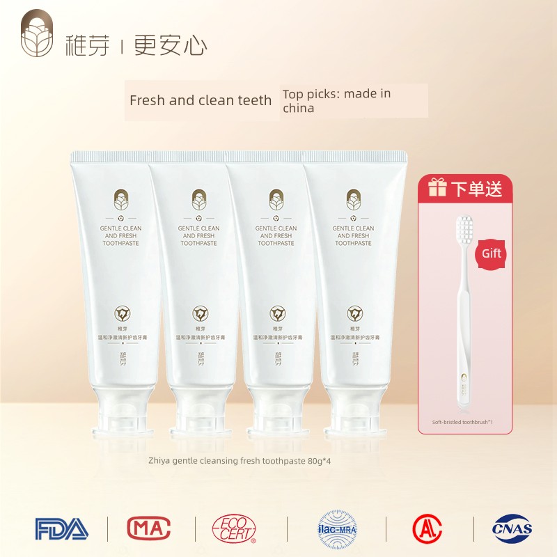 Zhiya Toothpaste for Women Preparing for Pregnancy, Fluoride-Free Oral Care, Fruit-Flavored Fresh Breath Toiletries Set — 1