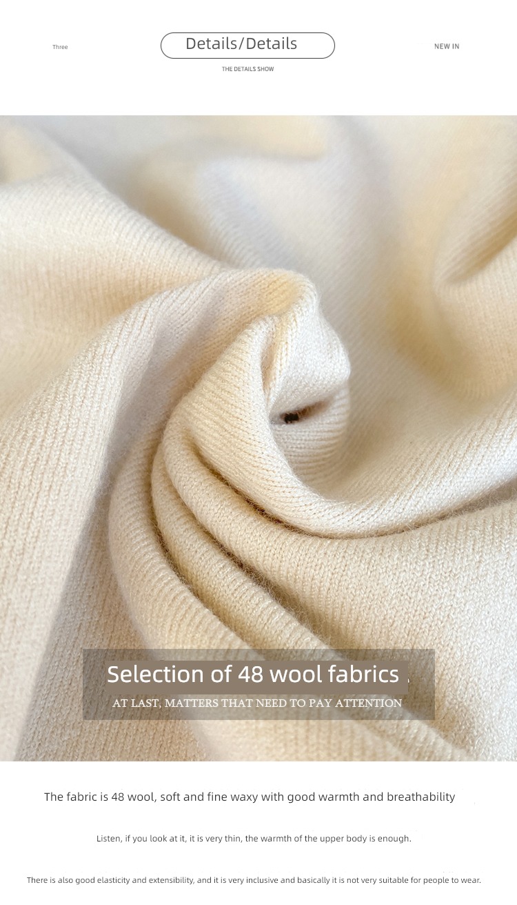 spring and autumn white Inner lap Foreign style Undershirt High collar sweater