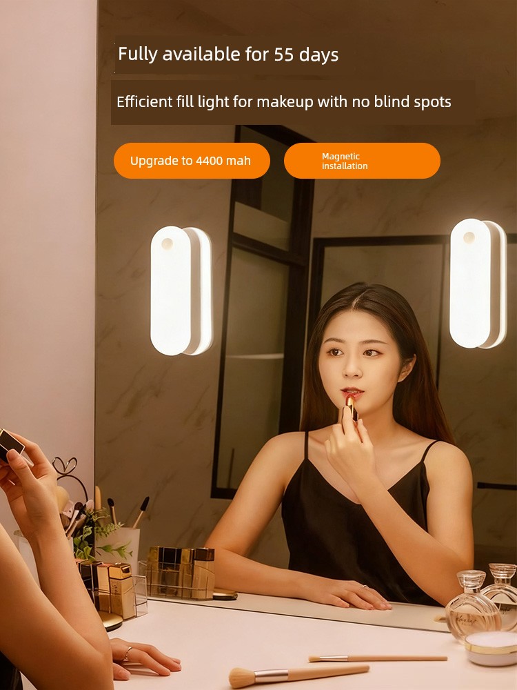 Led Rechargeable Lighting Dressing Table Fill Light Mirror Headlight