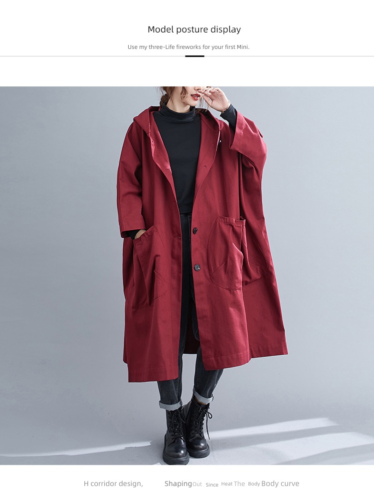 Autumn and winter easy leisure time temperament Over the knee have more cash than can be accounted for Windbreaker