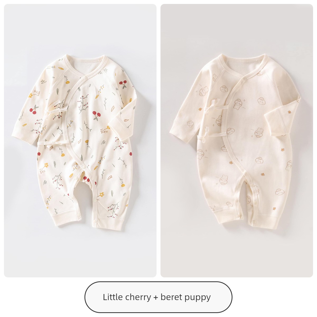 Jq Jingqi Baby Romper Autumn Pure Cotton Newborn Clothes Butterfly Jumpsuit Home Monk-Style Outfit — 5