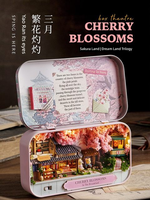 Zhiqu House DIY hut box theater handmade assembly toy house mini model birthday gift women
