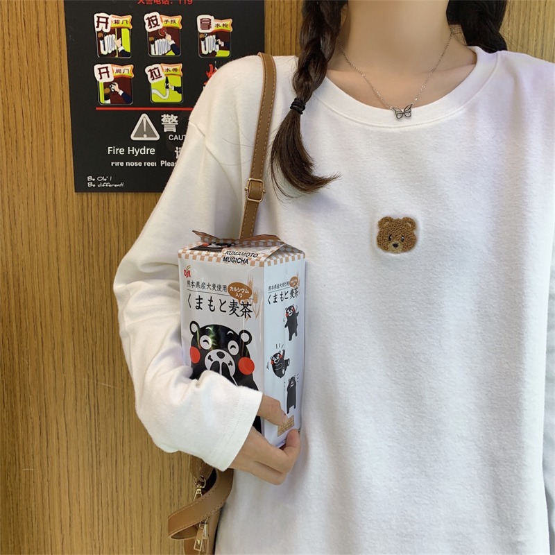 Autumn and winter leisure time thickening Straight cylinder Fat sister Lay a foundation T-shirt