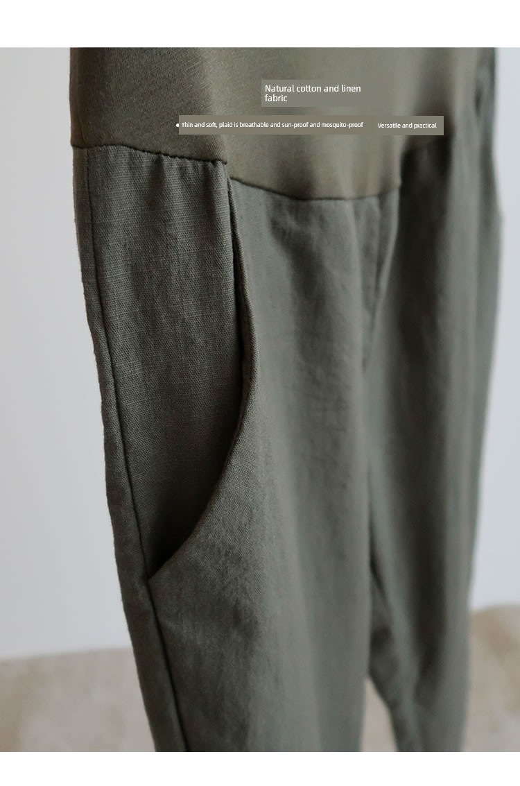 Outwear Summer Thin Casual Cotton and Linen Autumn Maternity Pants — 32