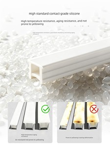 Shuoyu No-Wear Flexible Silicone Cover Plate Led Light Strip Lampshade Embedded Linear Light Mask with Bendable Soft Lin