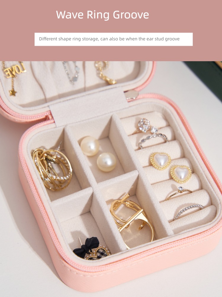 Portable Ear Studs Earrings the republic of korea Ins wind Jewelry box