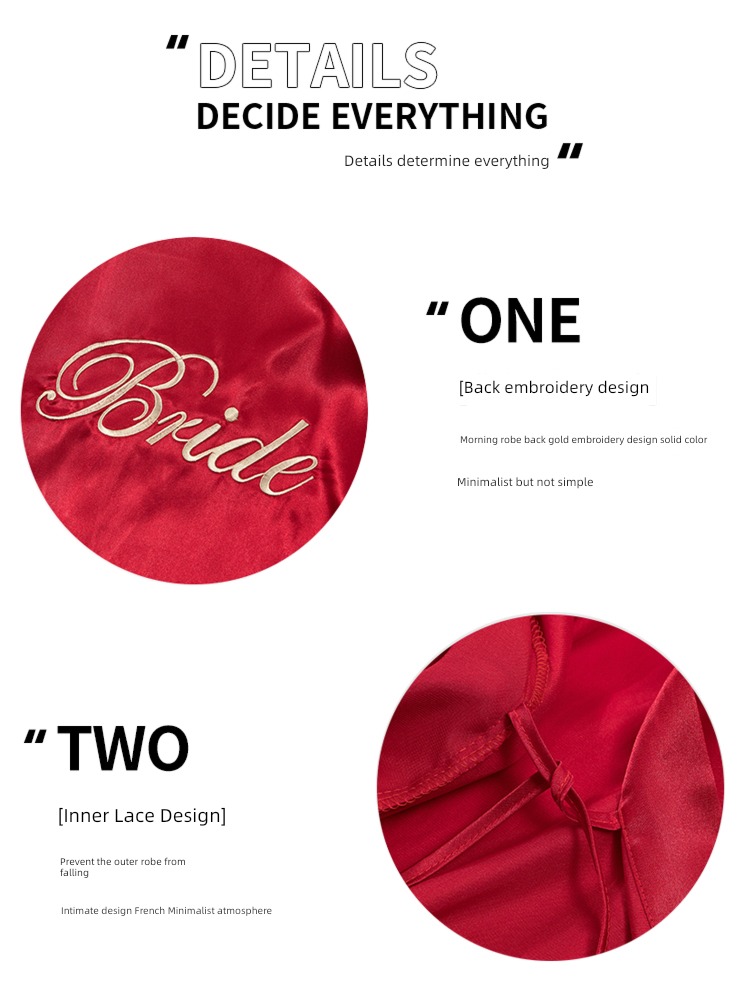 wedding bridesmaids  Ice silk gules female have more cash than can be accounted for Morning Robe