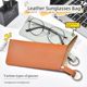 Portable hangable glasses storage bag PU sunglasses storage bag glasses bag convenient key ring glasses hanging bag