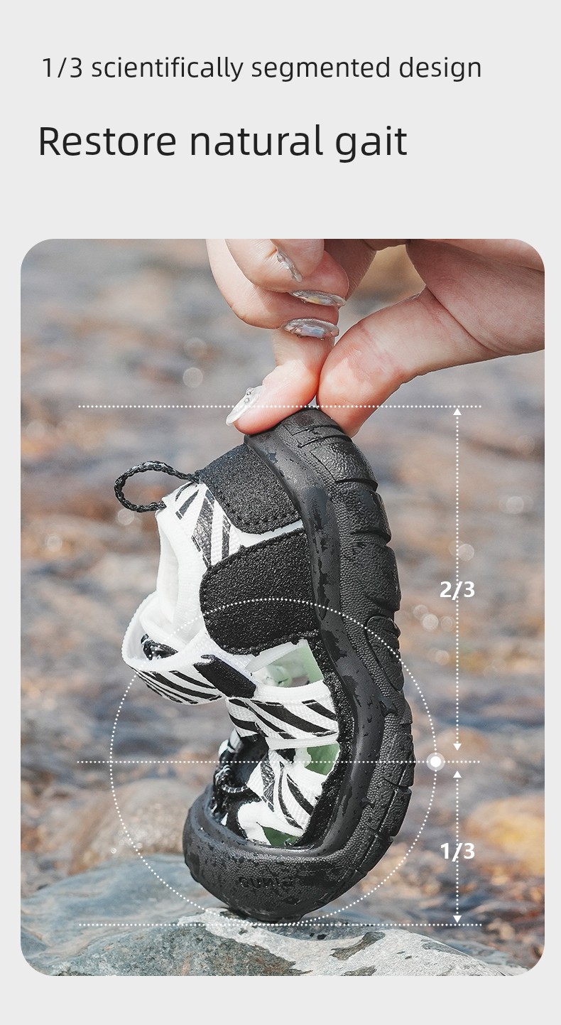 Summer Minority Simple Soft Bottom Closed Toe Zebra Toddler Shoes — 12
