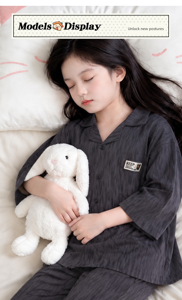 Herbal Natural Color Pure Cotton Pajamas for Girls, Autumn Long-Sleeve 2026 New Style Cardigan, Can Be Worn Outside, Plus-Size Loungewear Set — 7