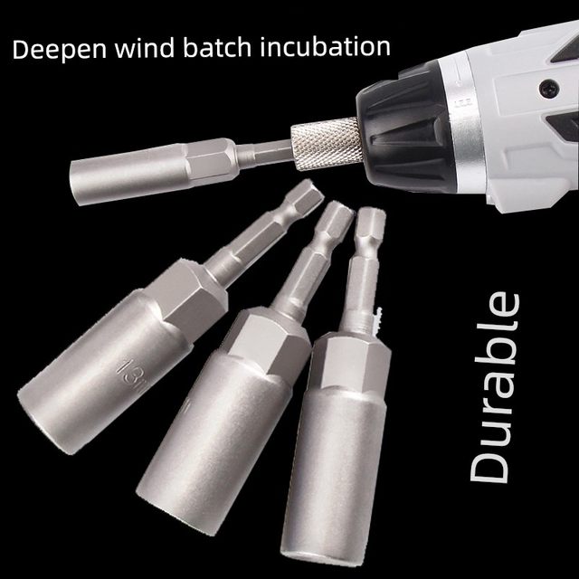 Electric wrench sleeve head lengthened and deepened pneumatic hexagonal air pack copper electric drill air cannon screwdriver sleeve