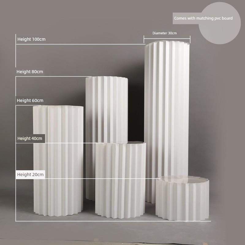 Wedding Discount Dessert Table Foldable Roman Column Road Lead Encryption Simple Column round Column Decoration Birthday Decoration Table