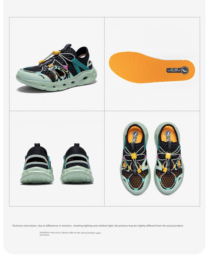 Anta Kids Boys' Beach Shoes 2026 Summer New Non-Slip Wear-Resistant Closed-Toe Sandals for Older Children — 61